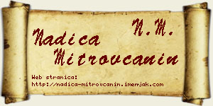Nadica Mitrovčanin vizit kartica